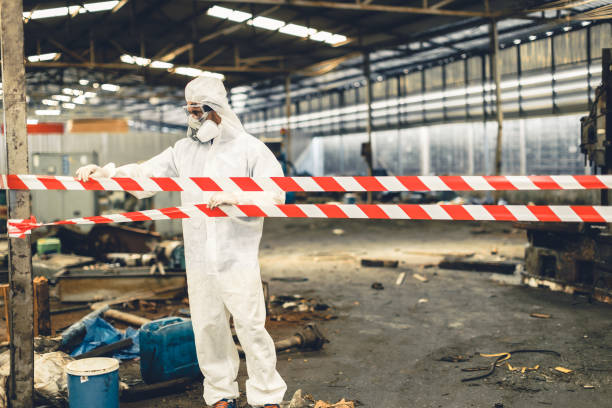 Professional Biohazard Cleanup technician working in Troy, OH